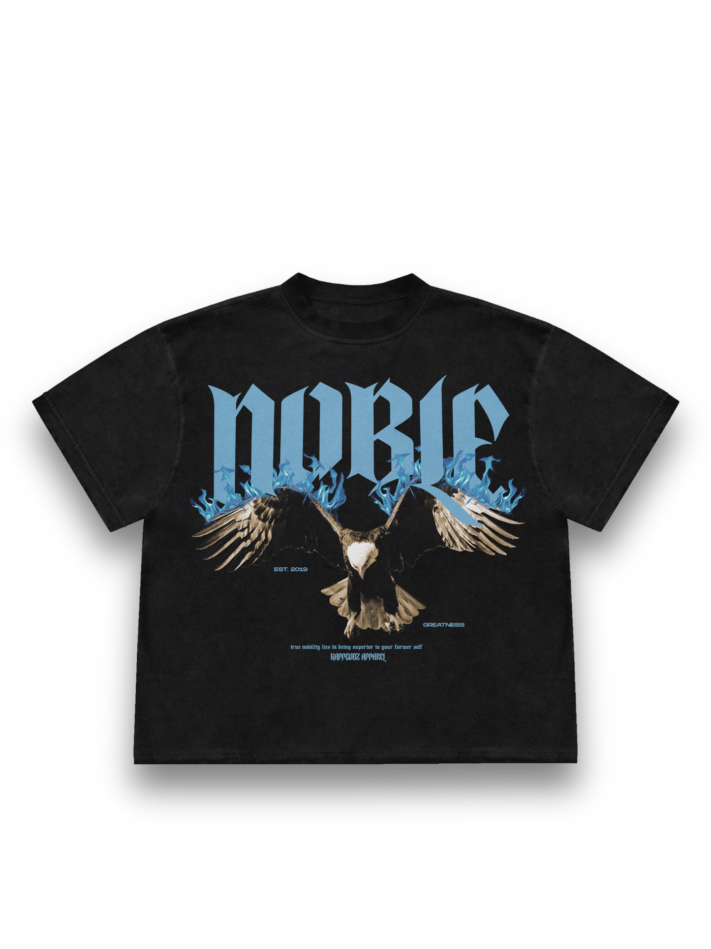 KappGodz Noble T-shirt- Black | White - KappGodz Apparel