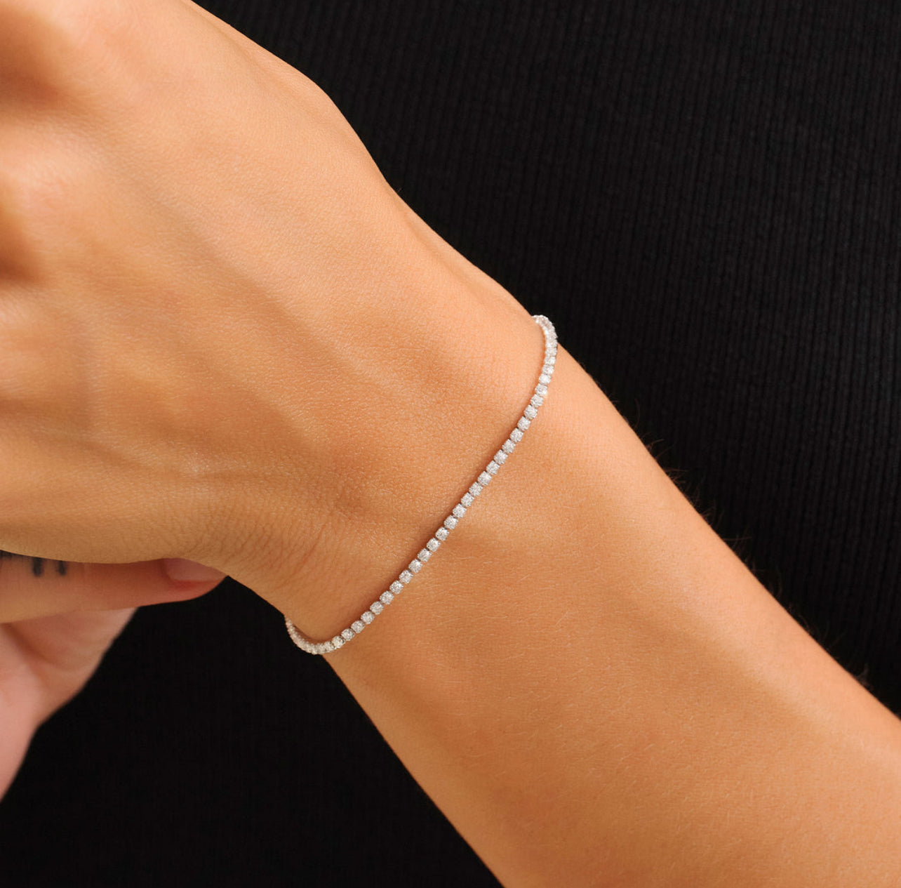 Women’s Tennis Bracelet in Sliver- Adjustable - KappGodz Apparel