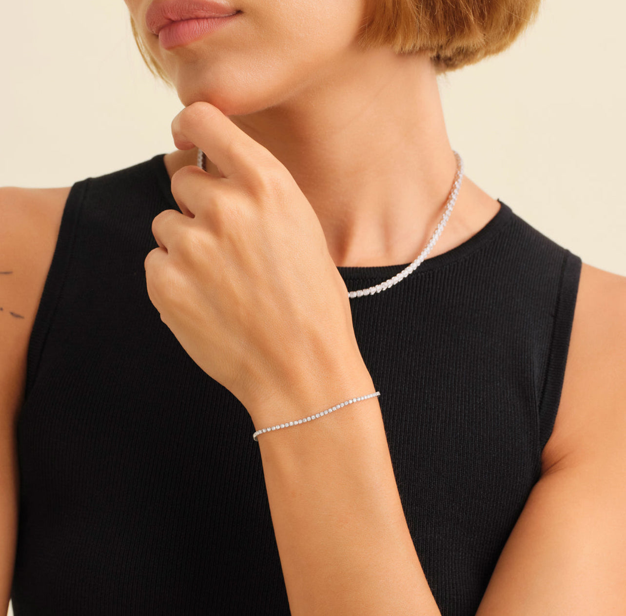 Women’s Tennis Bracelet in Sliver- Adjustable - KappGodz Apparel