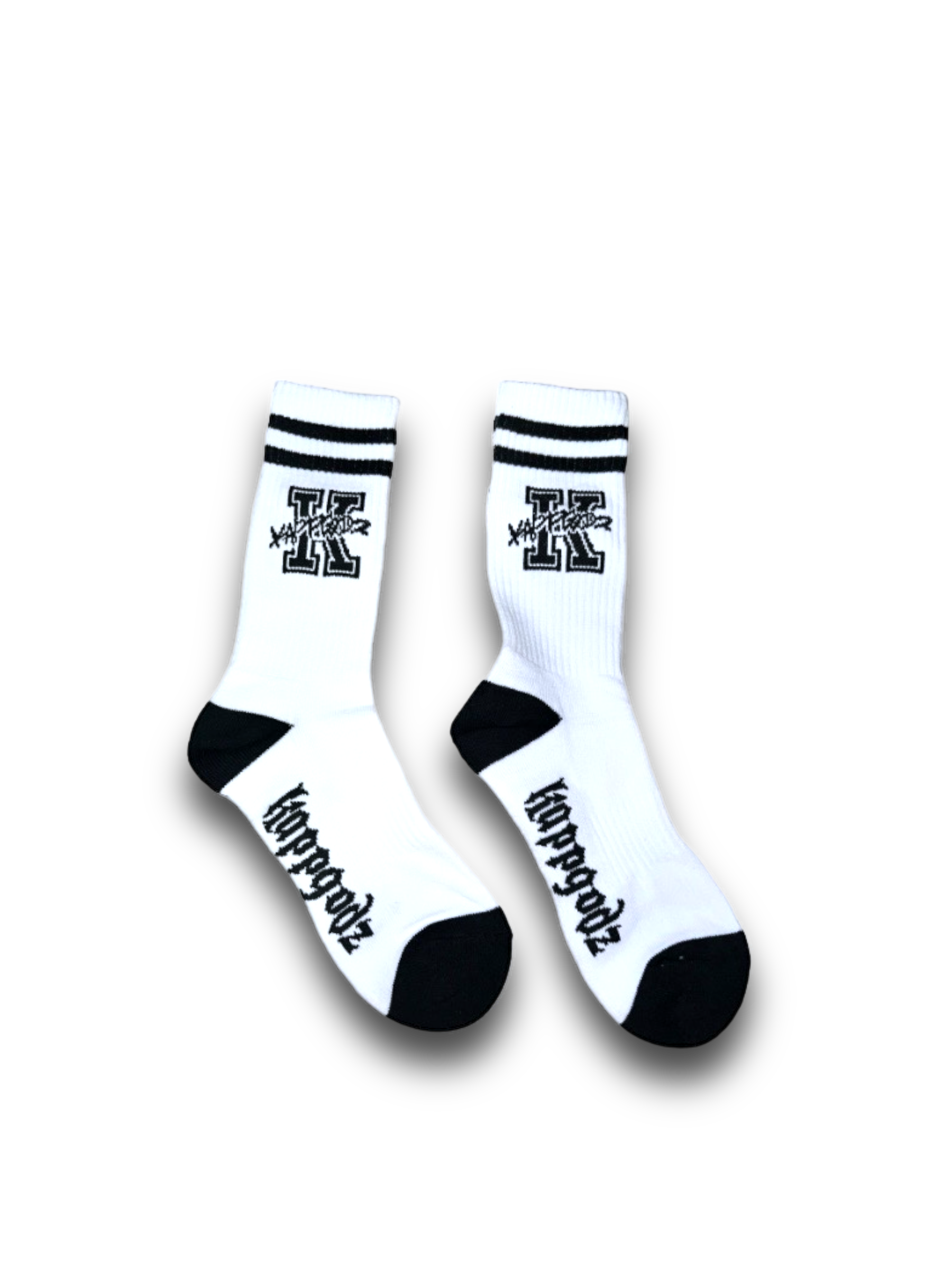 Retro KappGodz Socks - White - KappGodz Apparel