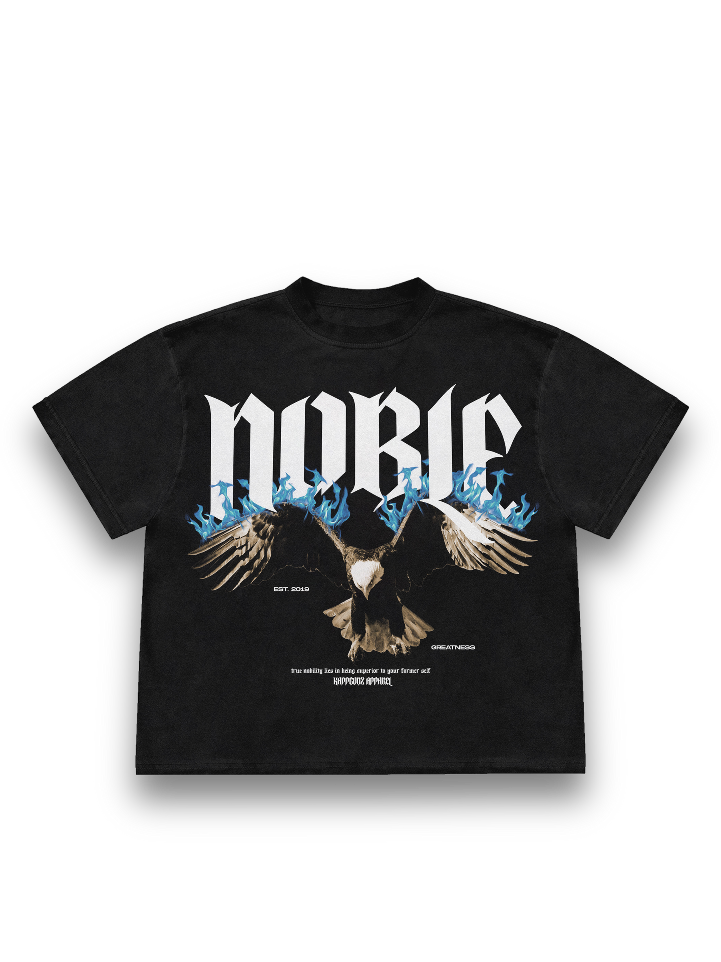 KappGodz Noble T-shirt Black | Blue - KappGodz Apparel