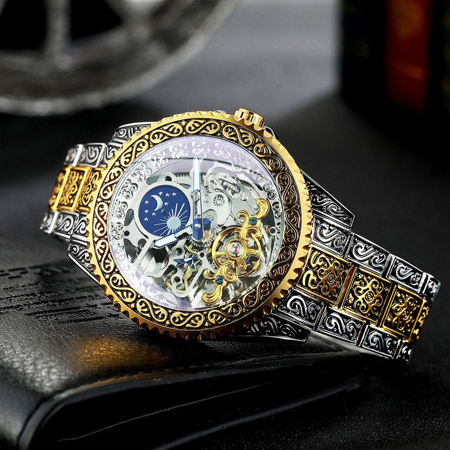 Luxury Moon Phase Mechanical Watches - KappGodz Apparel