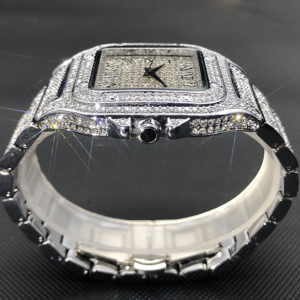 Waterproof Full Diamond Men's Watches - KappGodz Apparel
